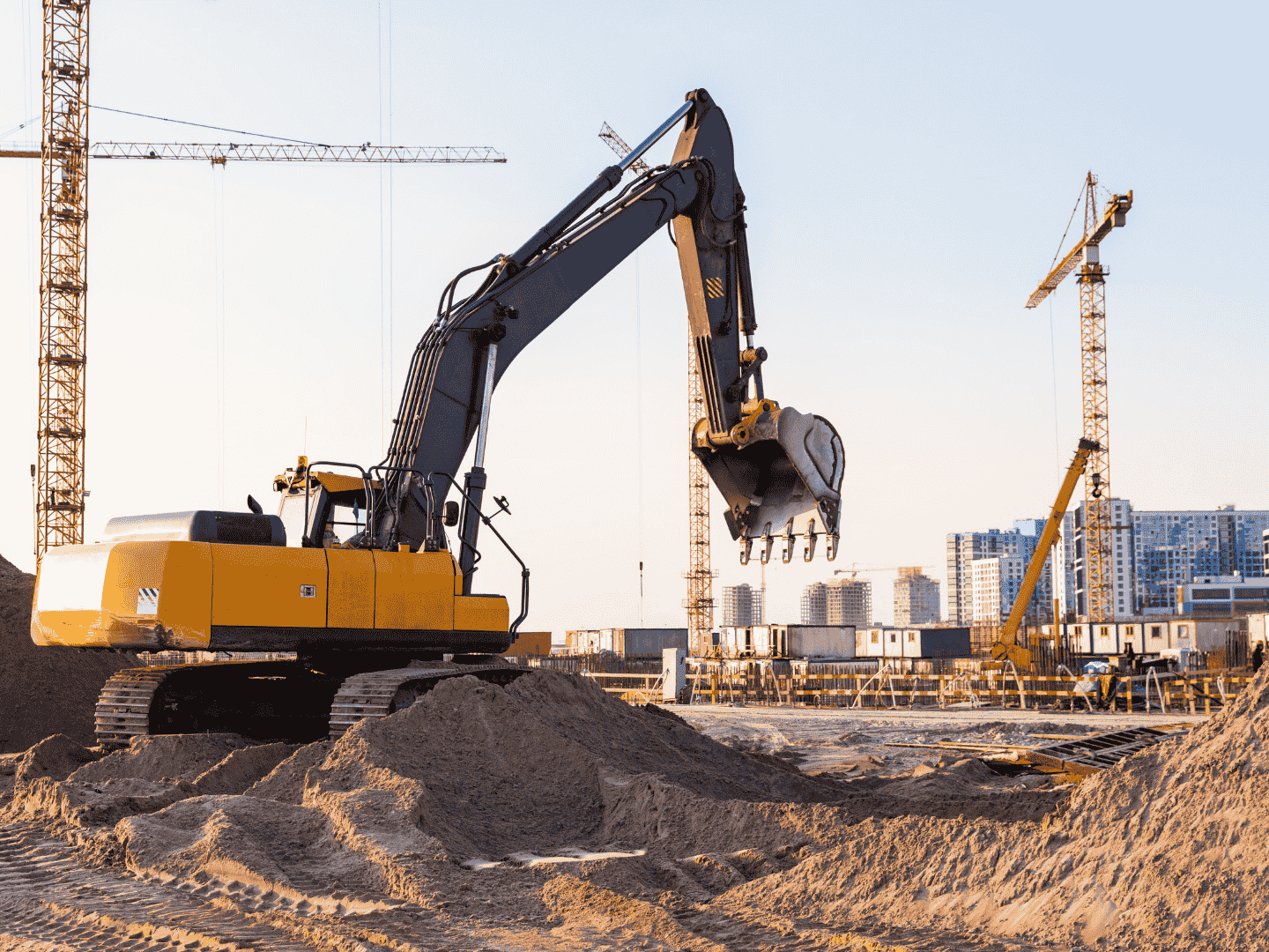 Heavy duty truck on site